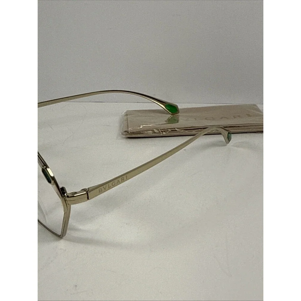 BVLGARI BV 2238 278 GOLD GREEN CRYSTALS GUNMETAL AUTHENTIC EYEGLASSES 53-16